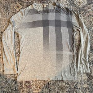 Men’s Burberry Nova Check Gray Plaid Shirt